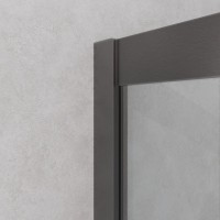 Душевой уголок Cezares RELAX-304-RH-2-120/90-C-GM, 120 х 90 см, стекло прозрачное, профиль оружейная сталь