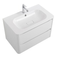 Тумба под раковину Cezares Relax-800-2C-SO-BL, 80 см, подвесная, Bianco Lucido