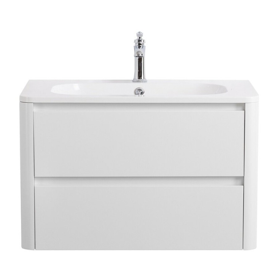 Тумба под раковину Cezares Relax-800-2C-SO-BL, 80 см, подвесная, Bianco Lucido