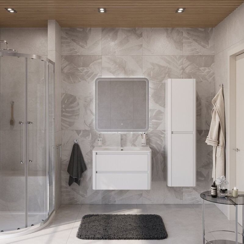 Тумба под раковину Cezares Relax-800-2C-SO-BL, 80 см, подвесная, Bianco Lucido