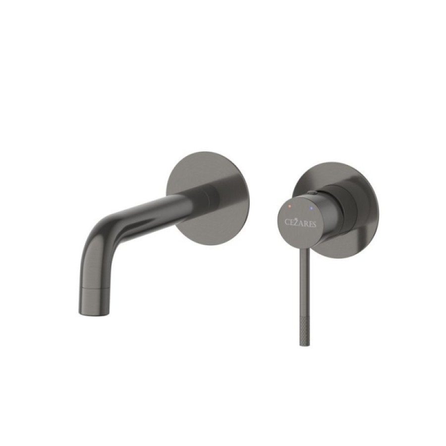 Смеситель для раковины Cezares RELAX-BLI2-1-GM-W0, оружейная сталь