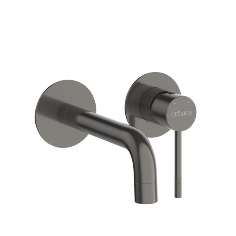Смеситель для раковины Cezares RELAX-BLI2-1-GM-W0, оружейная сталь