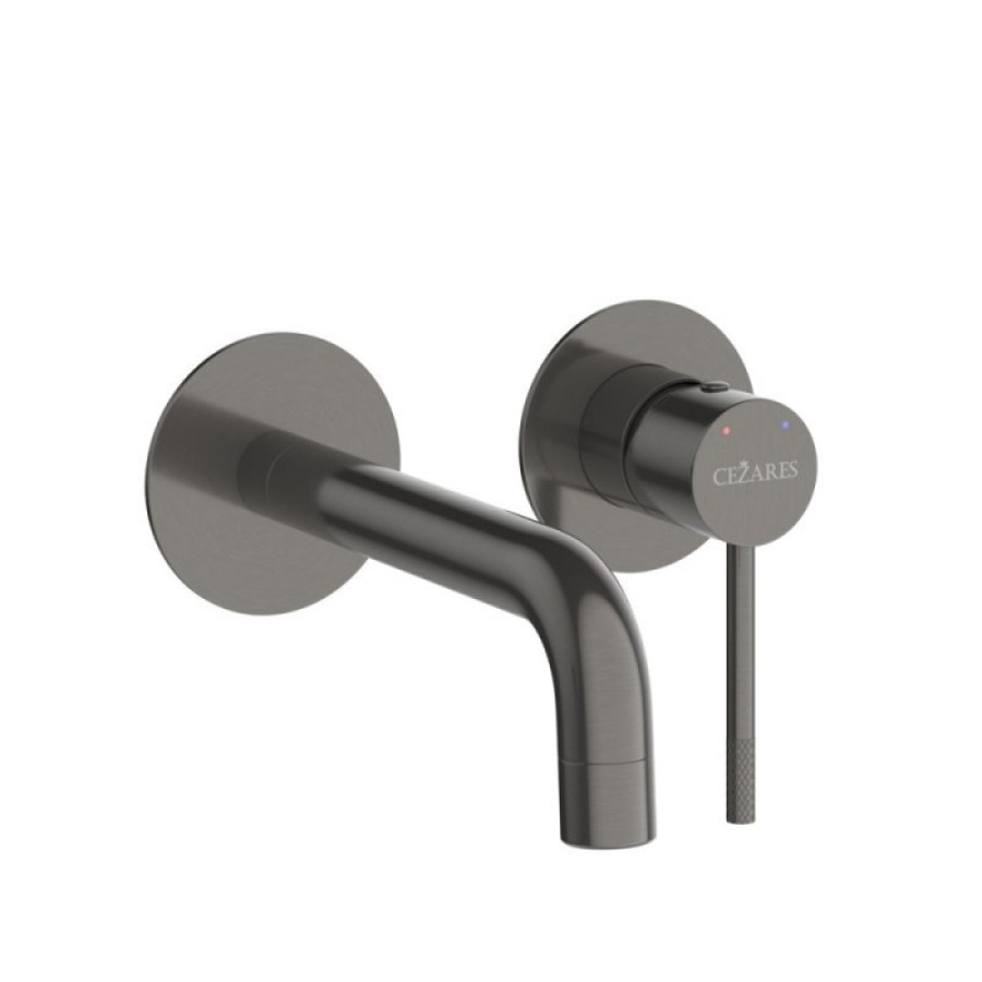 Смеситель для раковины Cezares RELAX-BLI2-1-GM-W0, оружейная сталь