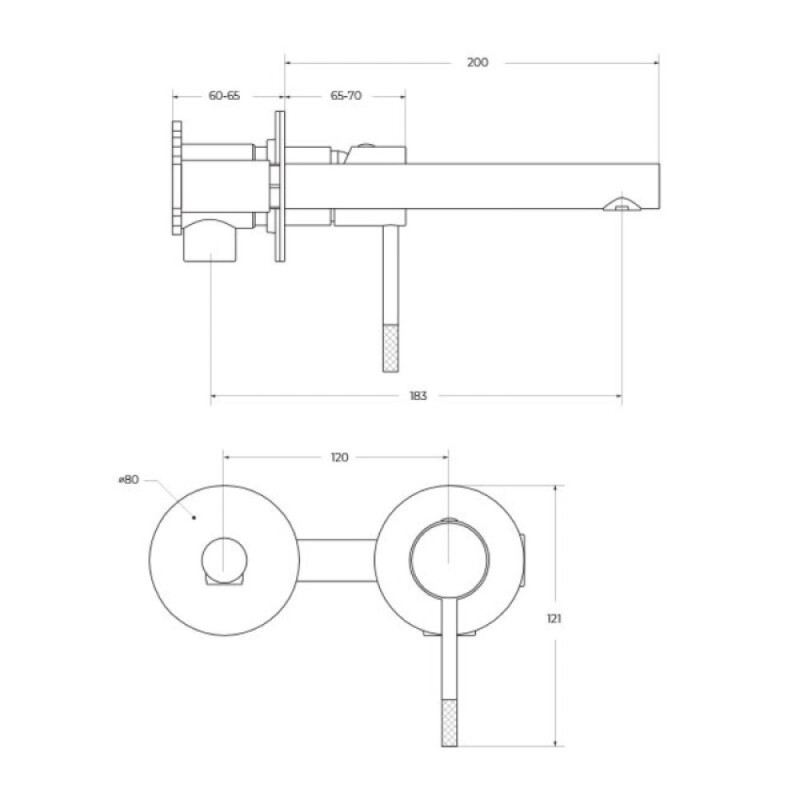 Смеситель для раковины Cezares RELAX-BLI2-2-GM-W0, оружейная сталь