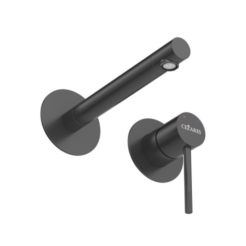 Смеситель для раковины Cezares RELAX-BLI2-2-NOP-W0, черный матовый
