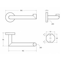 Держатель туалетной бумаги Cezares Relax-PH2-IN без крышки, сатин