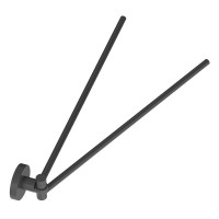 Полотенцедержатель двойной Cezares Relax-THD-S-NOP, 40 см, поворотный, черный матовый