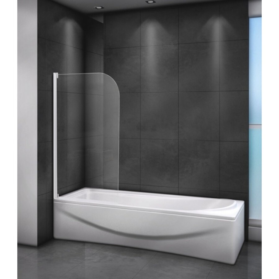 Шторка на ванну Cezares Relax-V-1-80/140-C-Bi, 80 см, стекло прозрачное, профиль белый