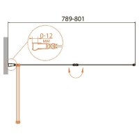 Шторка на ванну Cezares Relax RELAX-V-2-80/140-C-Bi, 80 х 140 см, стекло прозрачное, цвет профиля белый