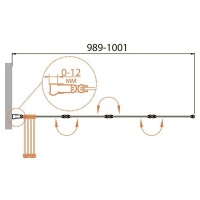 Шторка на ванну Cezares Relax-V-4-100/140-C-Bi, 100 см, стекло прозрачное, профиль белый