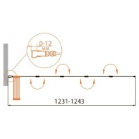 Шторка на ванну Cezares Relax RELAX-V-5-120/140-C-Bi, 120 х 140 см, стекло прозрачное, цвет профиля белый
