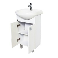 Тумба с раковиной Orange Рио Ri-50TUW+RA, 50 см, напольная, цвет белый