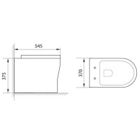 Подвесной безободковый унитаз Aquanet Roll-W CL-12249D (210766), крышка микролифт Slimseat, цвет белый