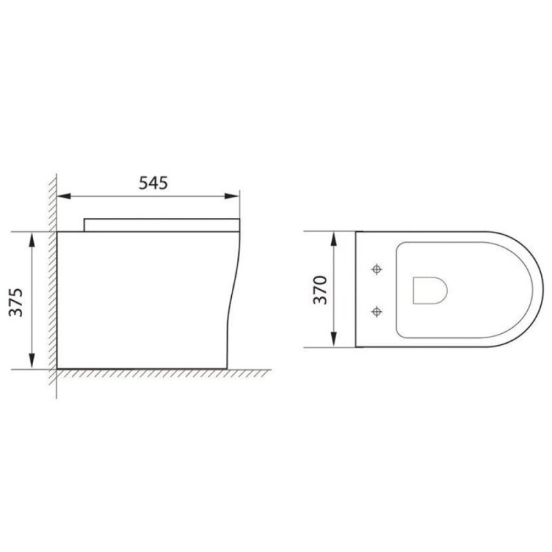 Подвесной безободковый унитаз Aquanet Roll-W CL-12249D (210766), крышка микролифт Slimseat, цвет белый