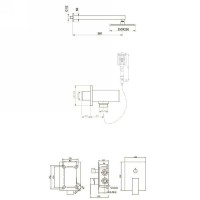 Душевая система BelBagno Romano ROM-DSET-CRM, квадратный верхний душ 25 см, цвет хром