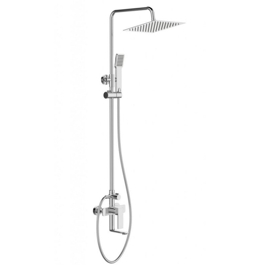 Душевая система BelBagno Romano ROMANO-VSCM-CRM, квадратный верхний душ 25 см, хром