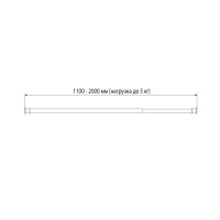 Карниз для ванны Iddis Elegante RSW0120i14, 110-200 см, белый матовый