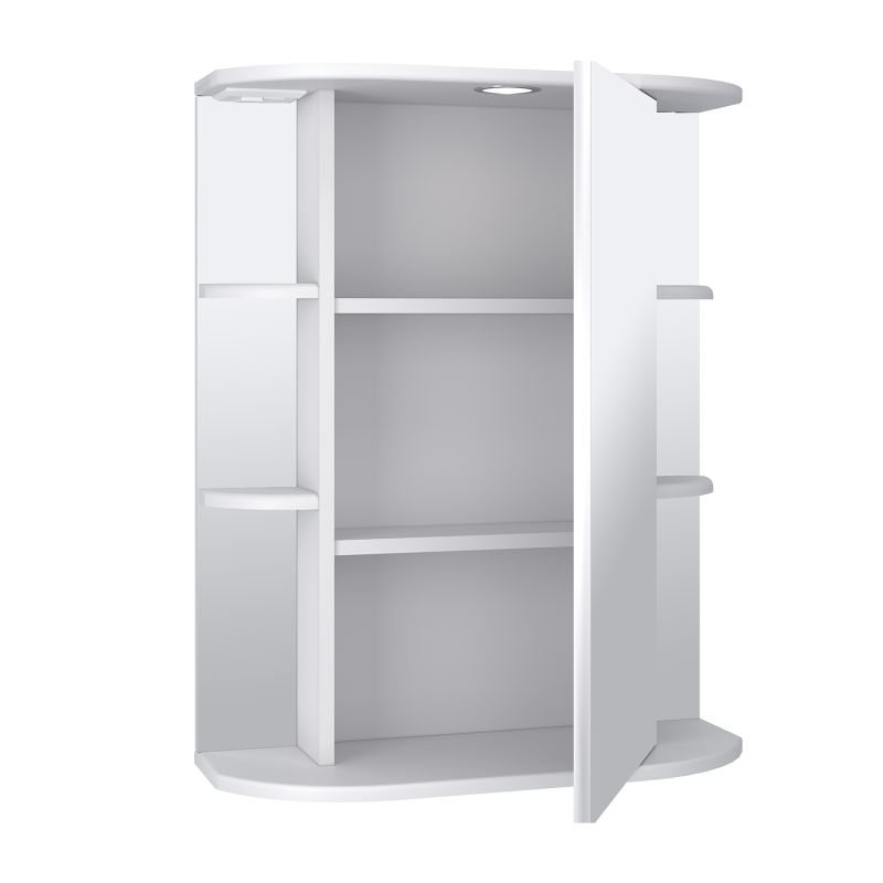 Зеркальный шкаф Runo Гиро 60 R 00000000025 с подсветкой Белый