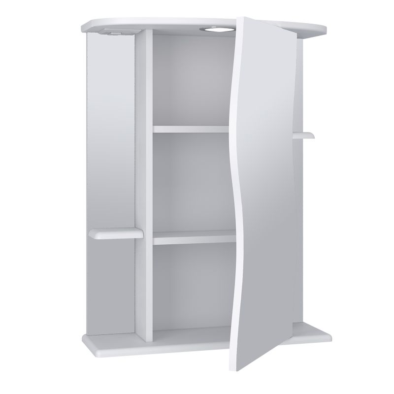 Зеркальный шкаф Runo Лилия 60 R 00000000029 с подсветкой Белый