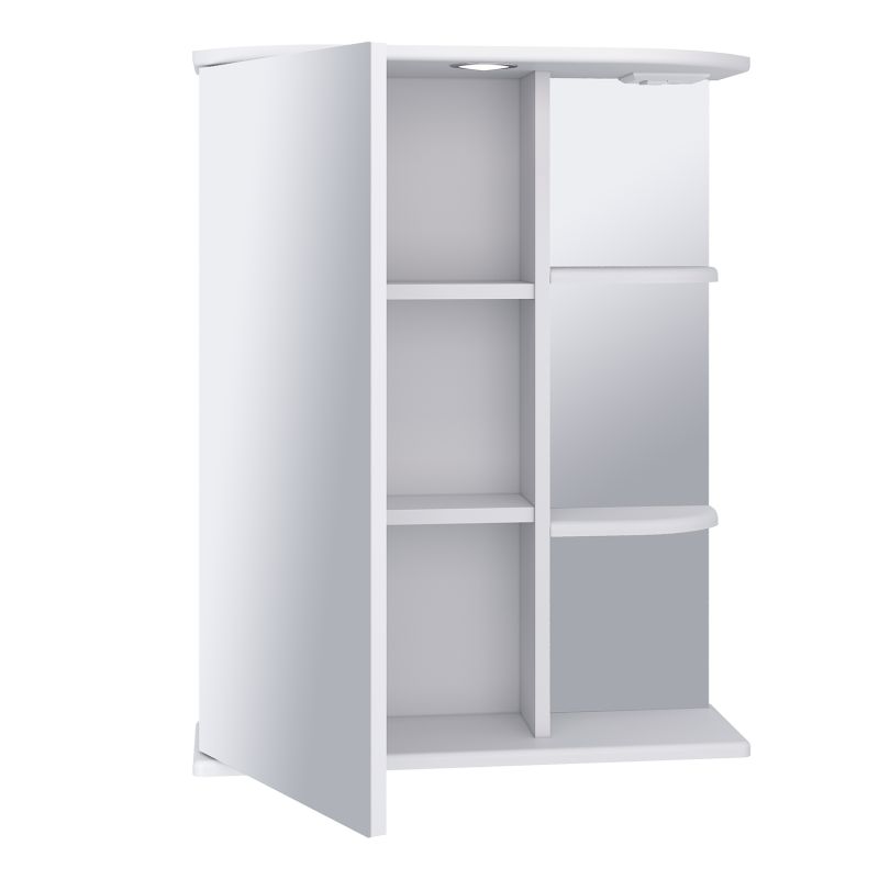 Зеркальный шкаф Runo Магнолия 60 L 00000000030 с подсветкой Белый