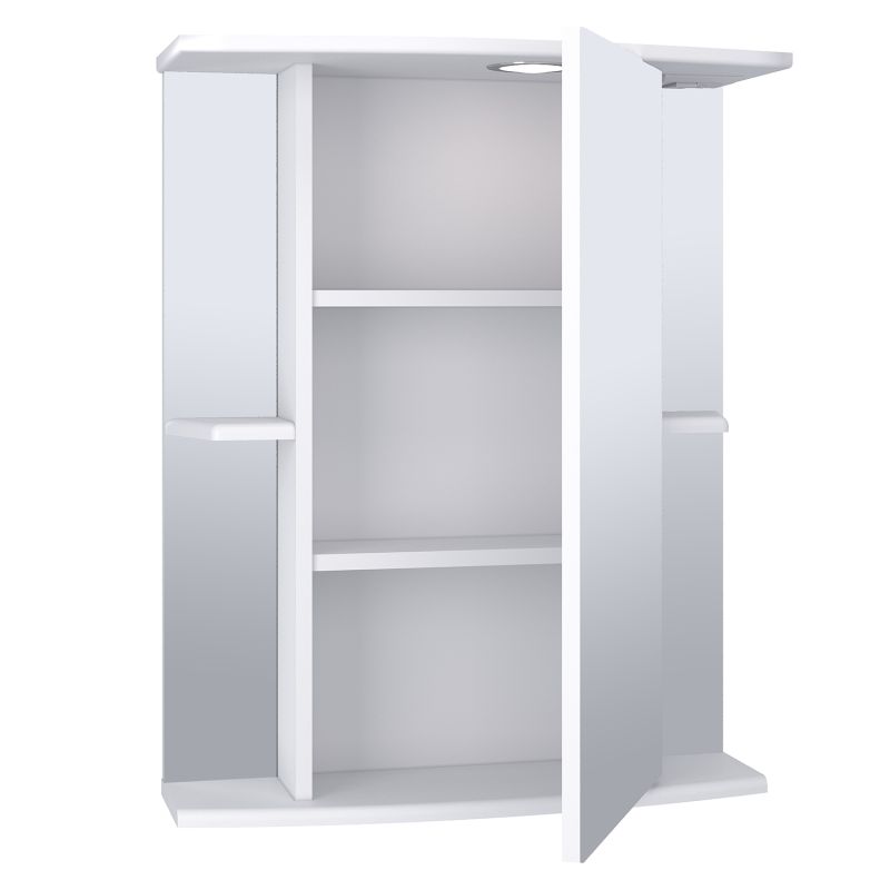 Зеркальный шкаф Runo Мадрид 60 R 00000000036 с подсветкой Белый