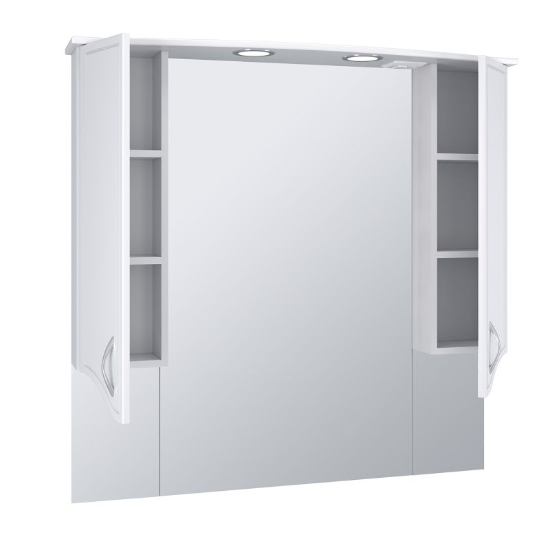 Зеркало со шкафом Runo Севилья 105 00000000596 с подсветкой Белое