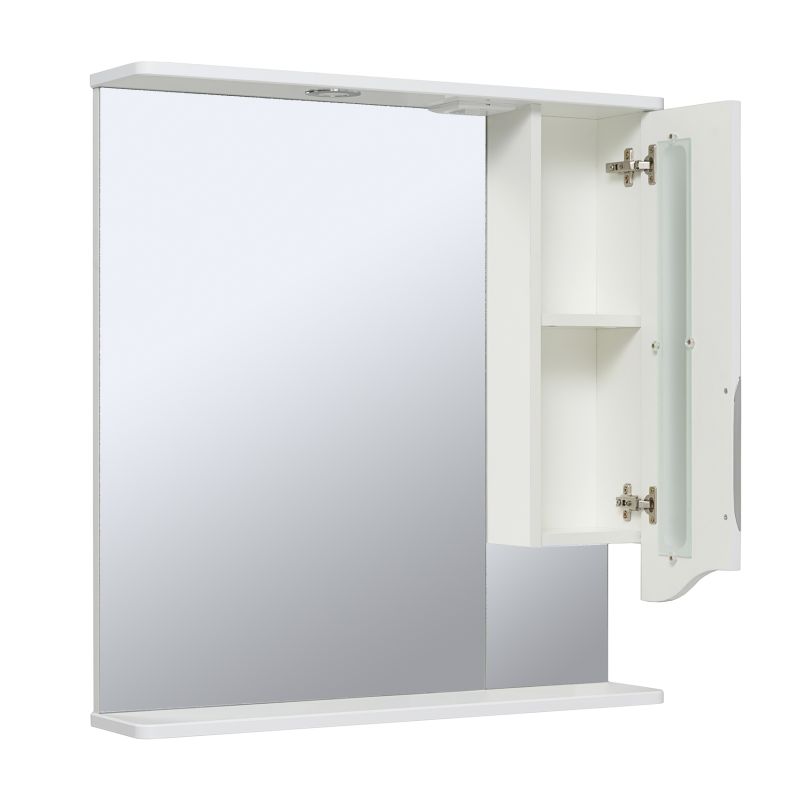 Зеркало со шкафом Runo Толедо 65 R 00000001040 с подсветкой Белое