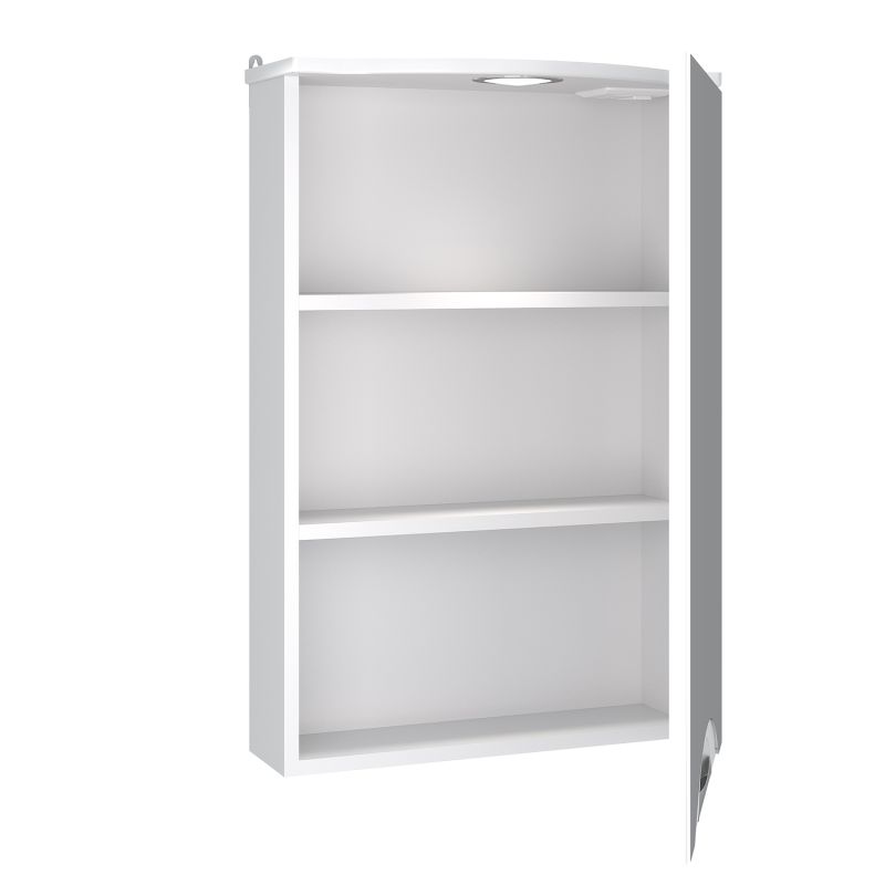 Зеркальный шкаф Runo Ибица 50 R 00000001075 с подсветкой Белый