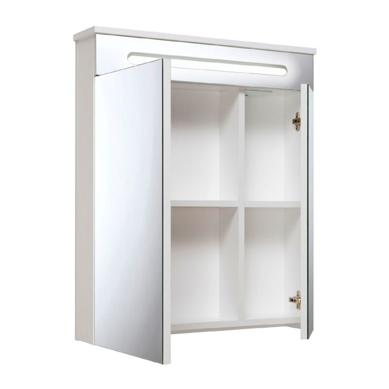 Зеркальный шкаф Runo Парма 60 00000001147 с подсветкой Белый