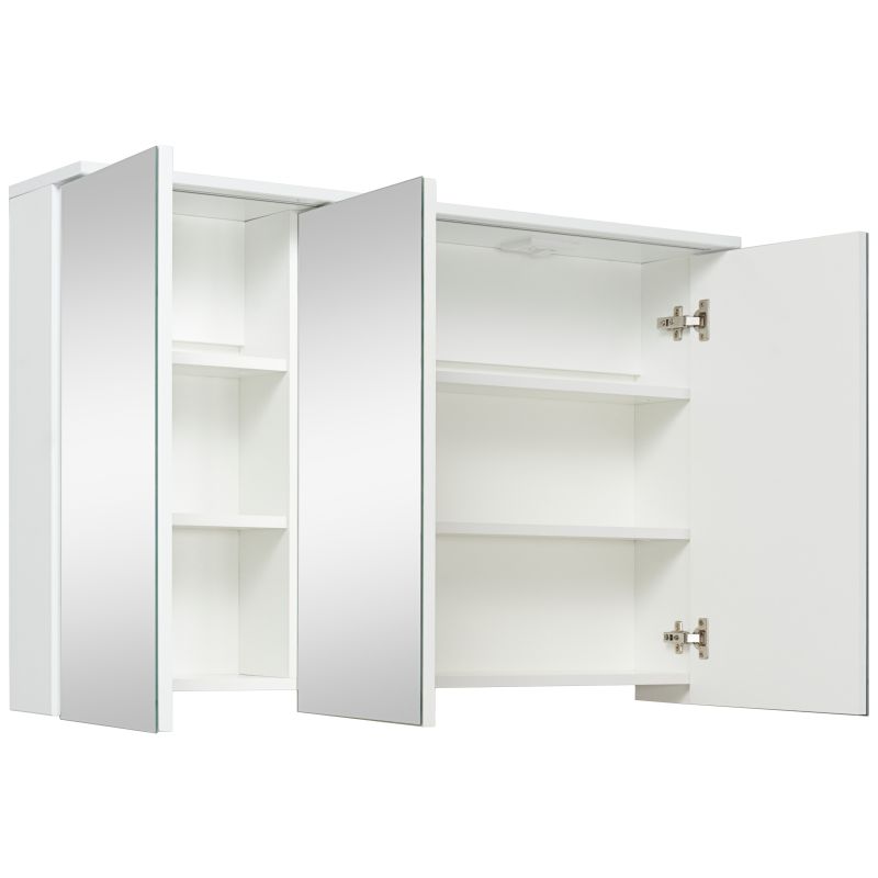 Зеркальный шкаф Runo Лира 105 00-00000254 с подсветкой Белый