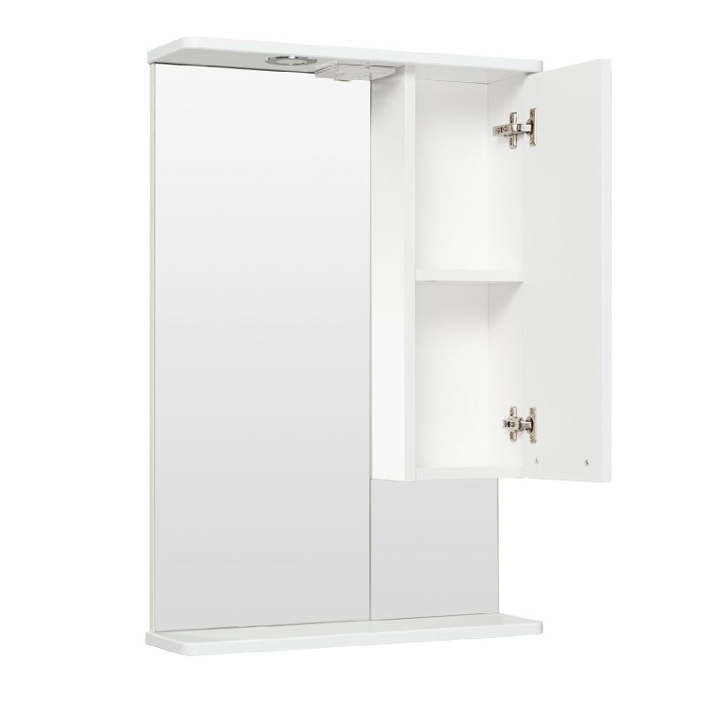 Зеркало со шкафом Runo Монро 53 R 00-00000459 с подсветкой Белое