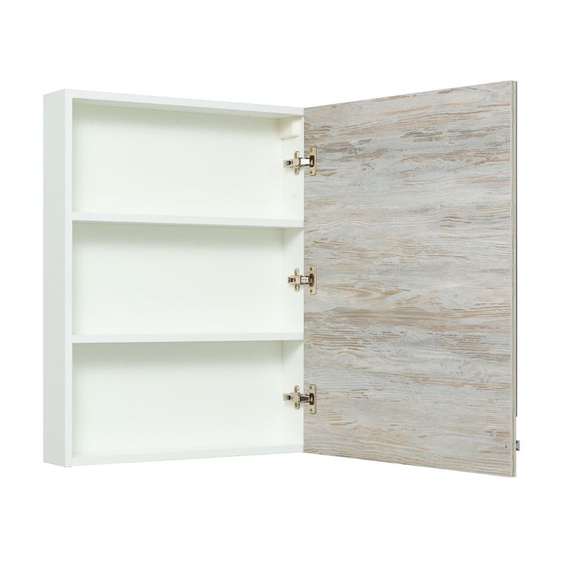 Зеркальный шкаф Runo Вудлайн 60 R 00-00001006 Дуб скандинавский Белый