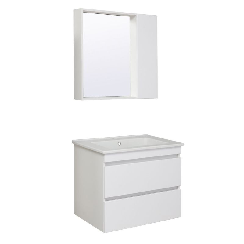 Зеркало со шкафом Runo Манхэттен 75 00-00001045 Белое