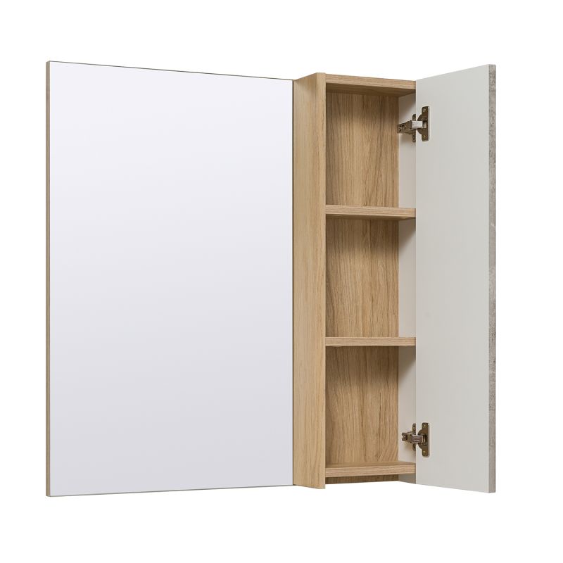 Зеркало со шкафом Runo Мальта 70 00-00001102 Серое Дуб