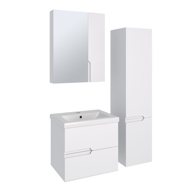 Зеркальный шкаф Runo Стокгольм 60 00-00001126 Белый