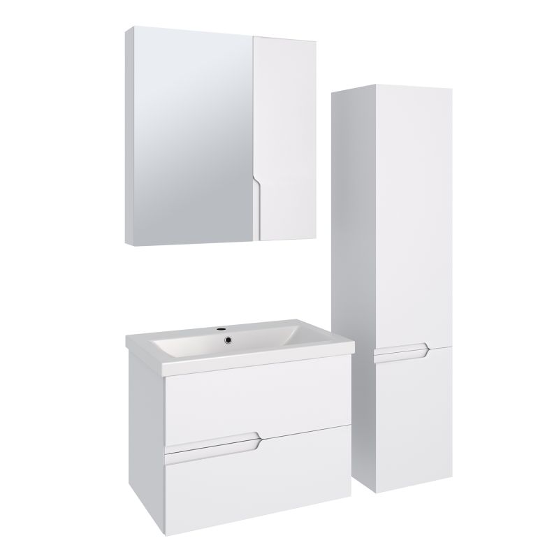 Зеркальный шкаф Runo Стокгольм 70 00-00001127 Белый