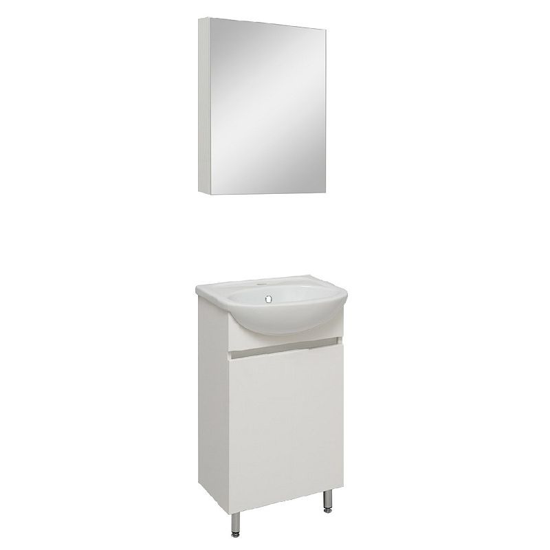 Зеркальный шкаф Runo Лада 40 00-00001192 Белый