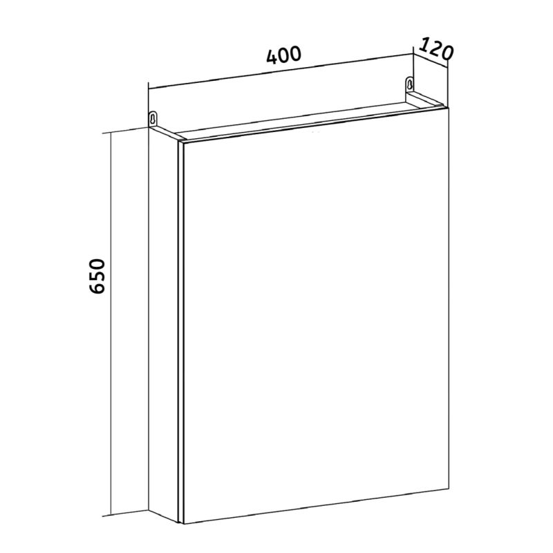 Зеркальный шкаф Runo Лада 40 00-00001193 Дуб серый