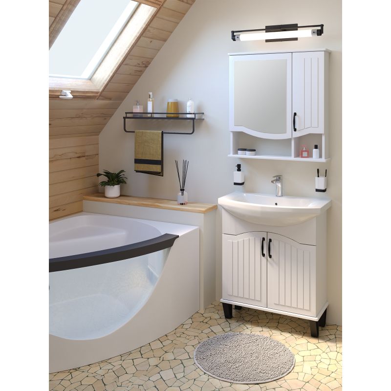 Зеркальный шкаф Runo Марсель 60 00-00001202 Белый