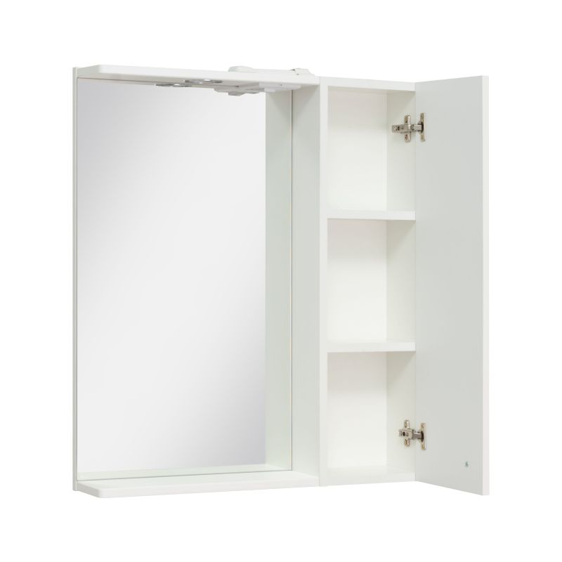 Зеркало со шкафом Runo Римини 65 00-00001256 с подсветкой Белое