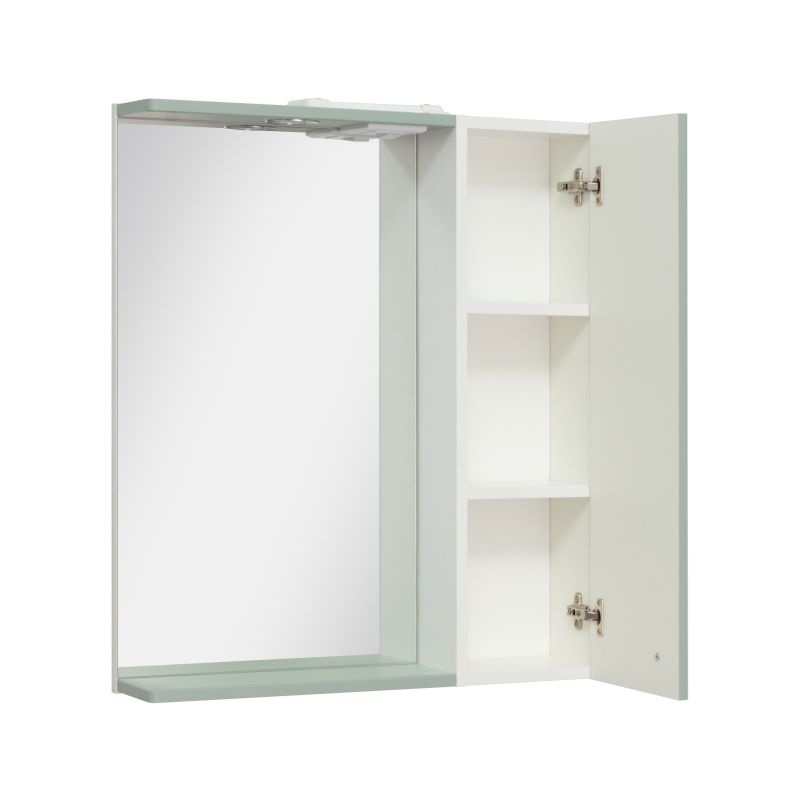 Зеркало со шкафом Runo Римини 65 00-00001277 с подсветкой Мята