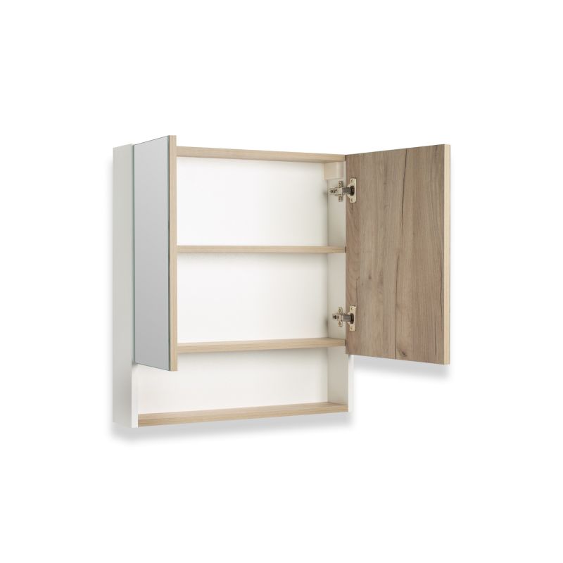 Зеркальный шкаф Runo Бари 60 00-00001382 Крафт дуб Белый