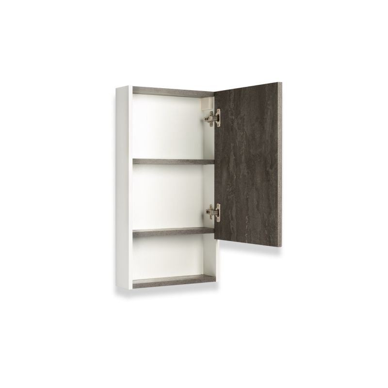 Зеркальный шкаф Runo Бари 40 00-00001384 Железный камень Белый