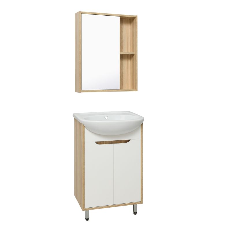 Зеркальный шкаф Runo Эко 52 УТ000001833 Лиственница