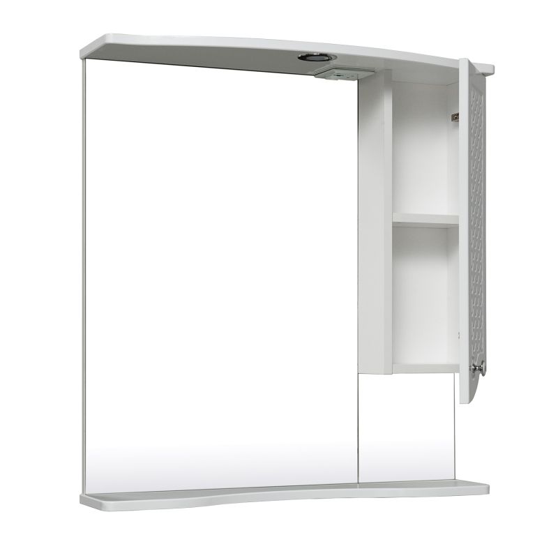 Зеркало со шкафом Runo Милано 65 R УТ000002097 с подсветкой Белое