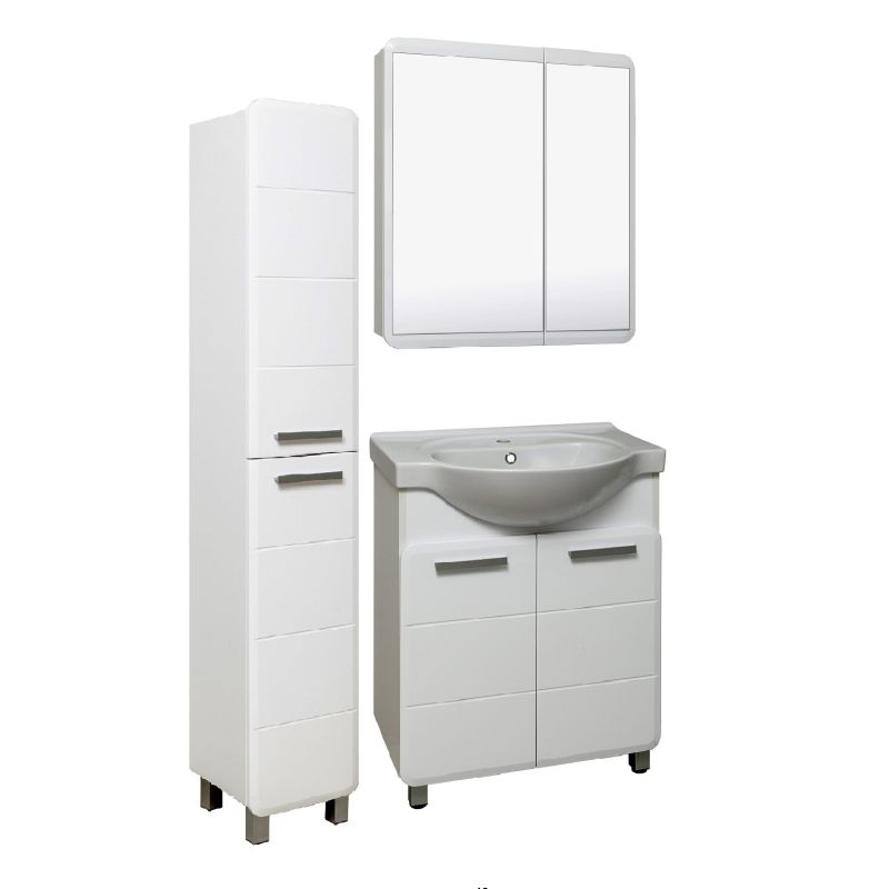 Зеркальный шкаф Runo Эрика 70 УТ000003320 Белый