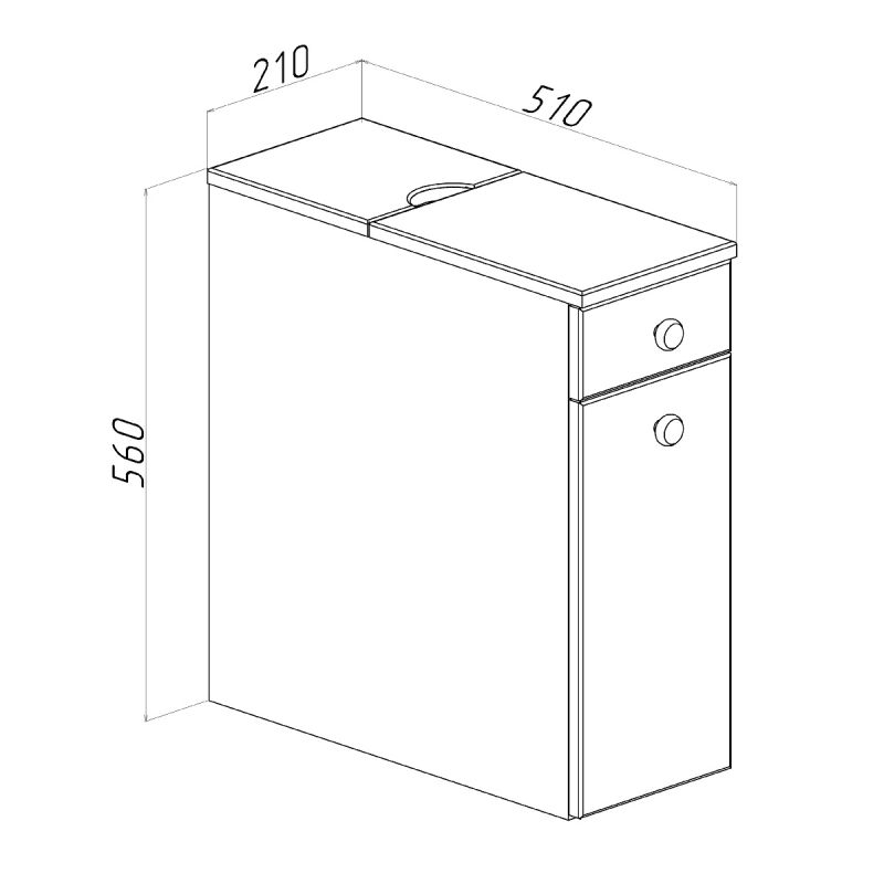Тумба Runo Комбо 21 00-00000532 Белая