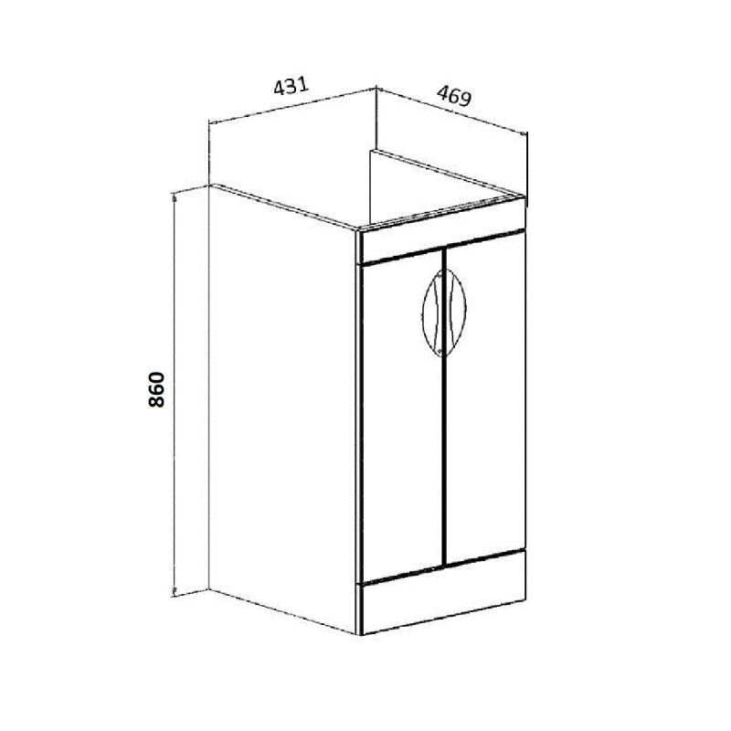 Тумба под раковину Runo Лира 105 00-00000144 Белая