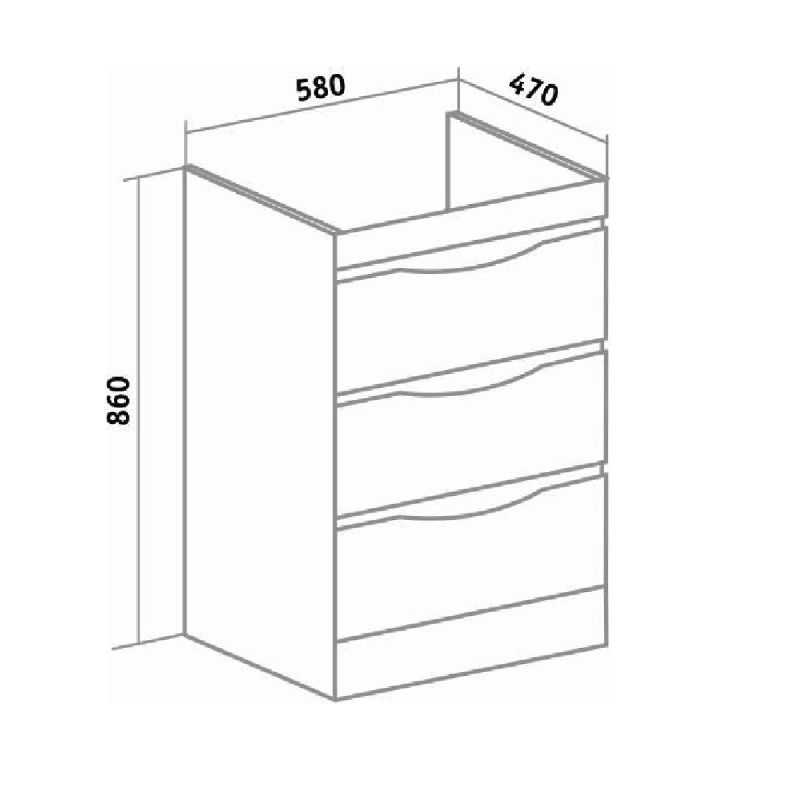 Тумба под раковину Runo Орион 120 УТ000003442 Белая