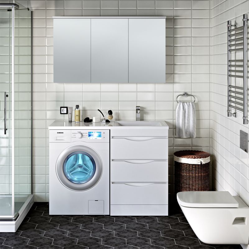 Тумба под раковину Runo Орион 120 УТ000003442 Белая